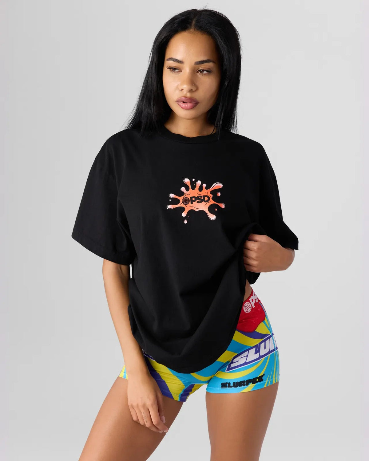 CHRY SLURPEE BLK TEE MULTI - TOPS