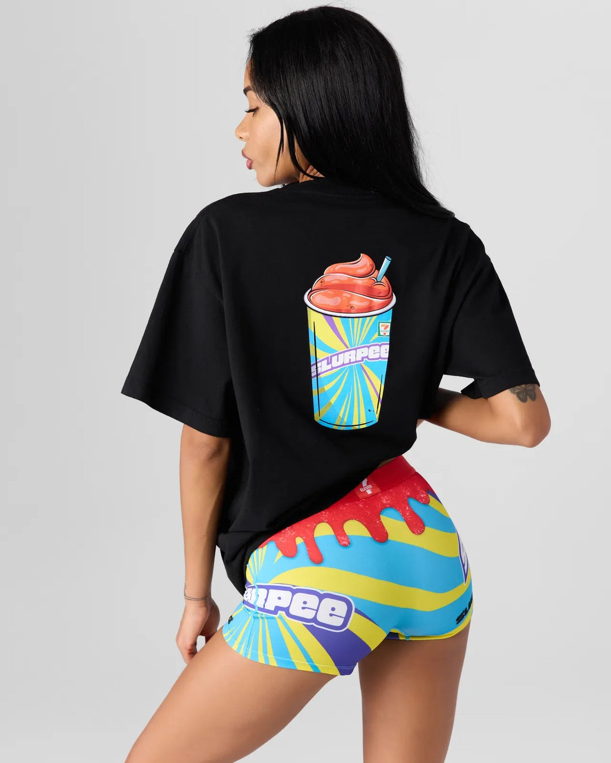 CHRY SLURPEE BLK TEE MULTI - TOPS
