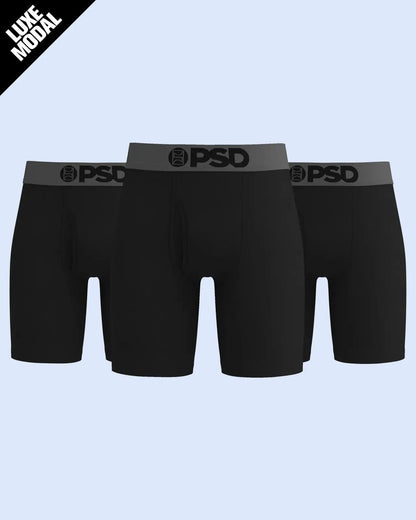 Luxe Modal 3 Pack - Black Grey - Standard Length - Luxe Modal