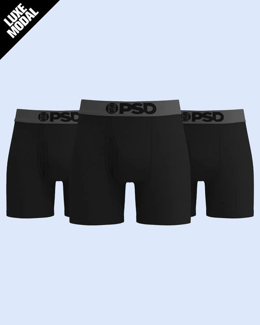 Luxe Modal 3 Pack - Black Grey - Mid Length - Luxe Modal