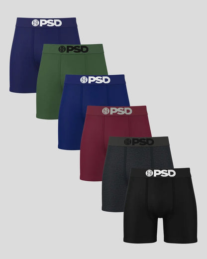 Solids 6 Pack - Dark Tones - Mid Length - Cotton