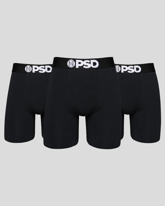 Solids 3 Pack - Black - Standard Length - Cotton