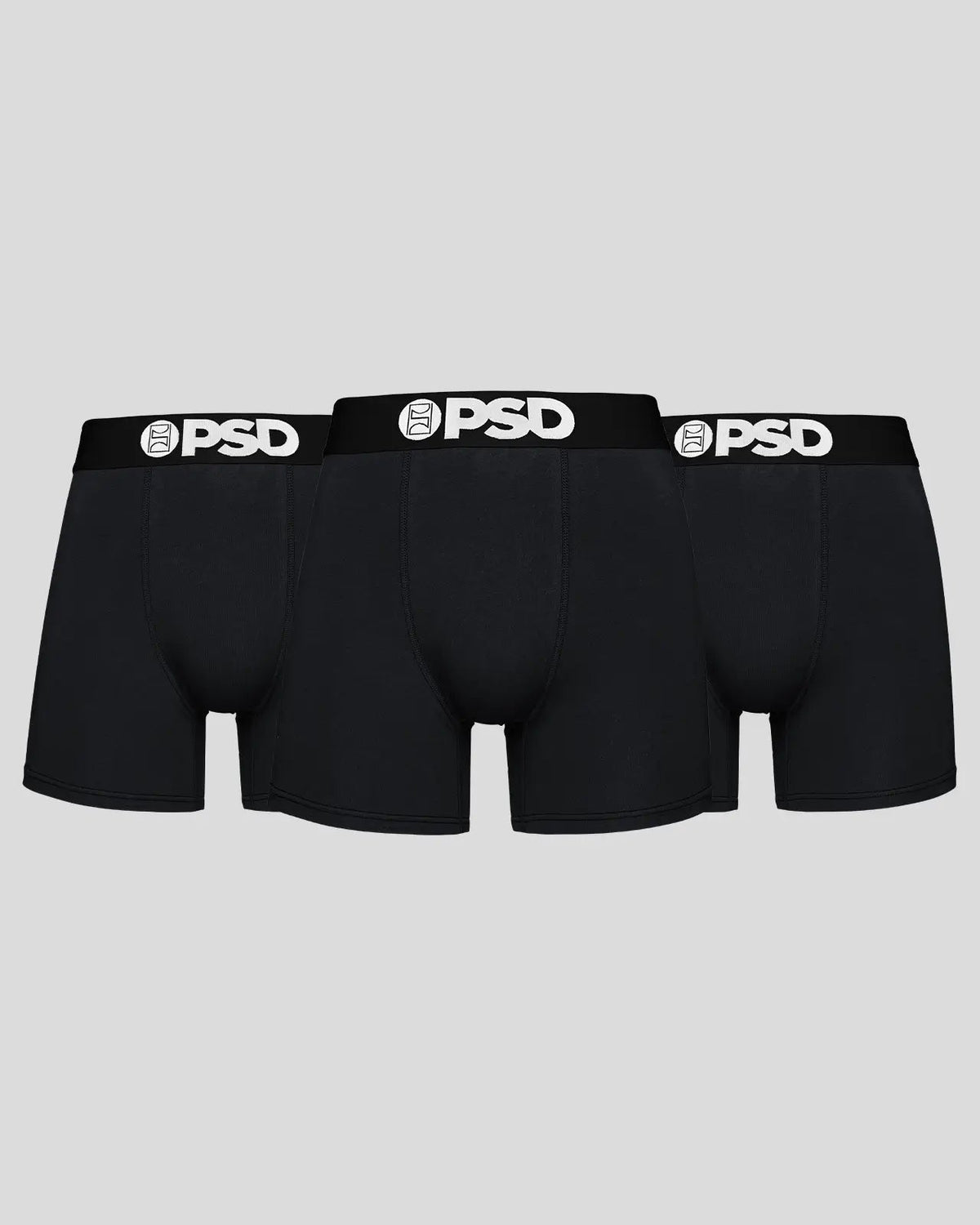 Solids 3 Pack - Black - Mid Length - Cotton