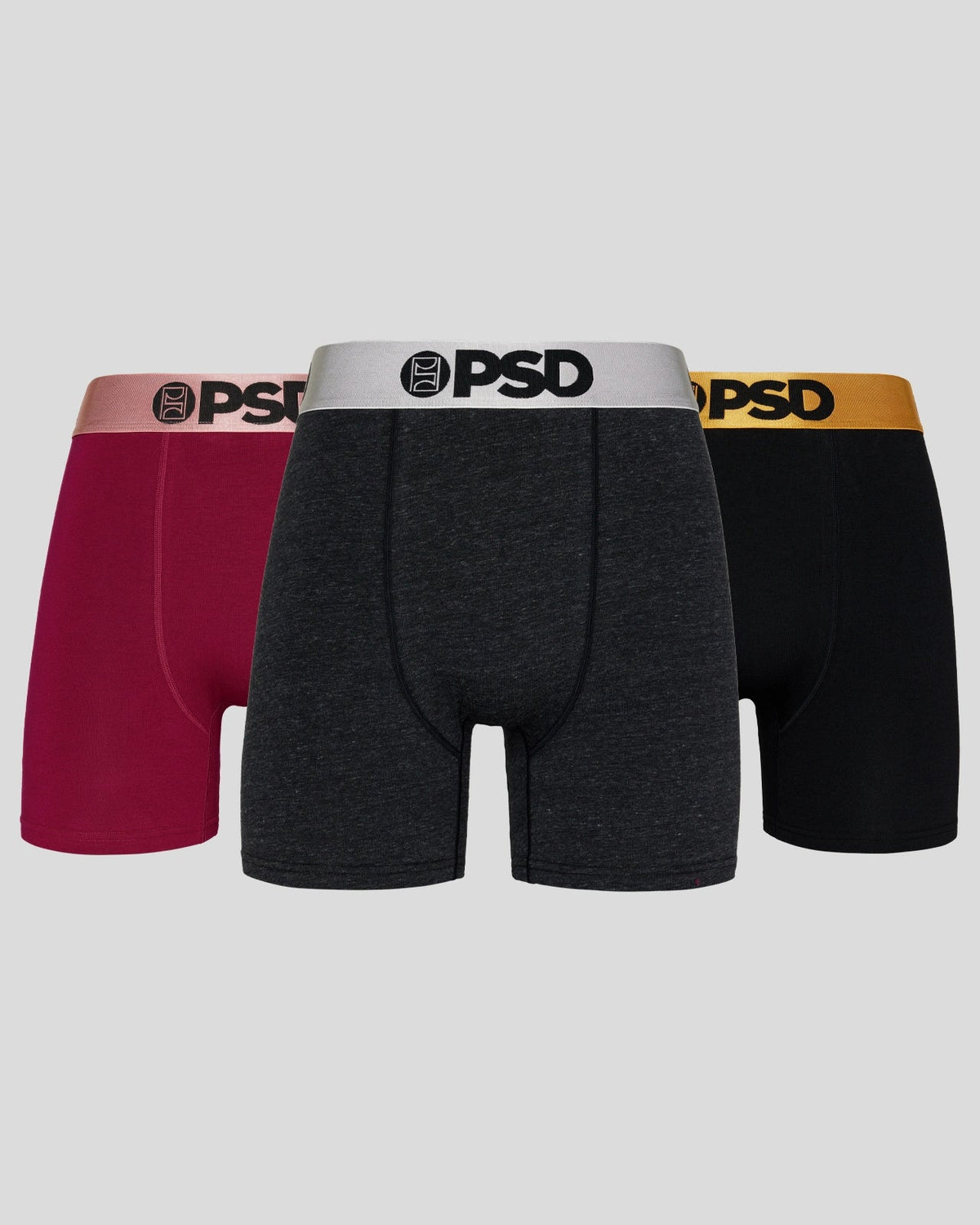3 Pack - Metallic Solids - Mid Length - Cotton