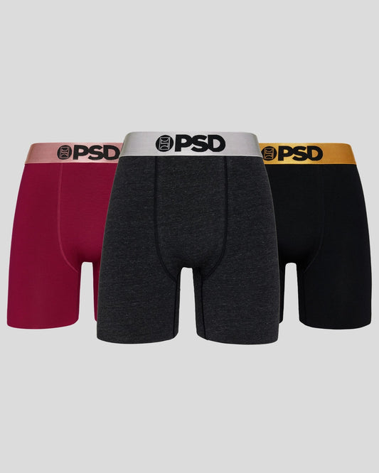 3 Pack - Metallic Solids - Standard Length - Cotton