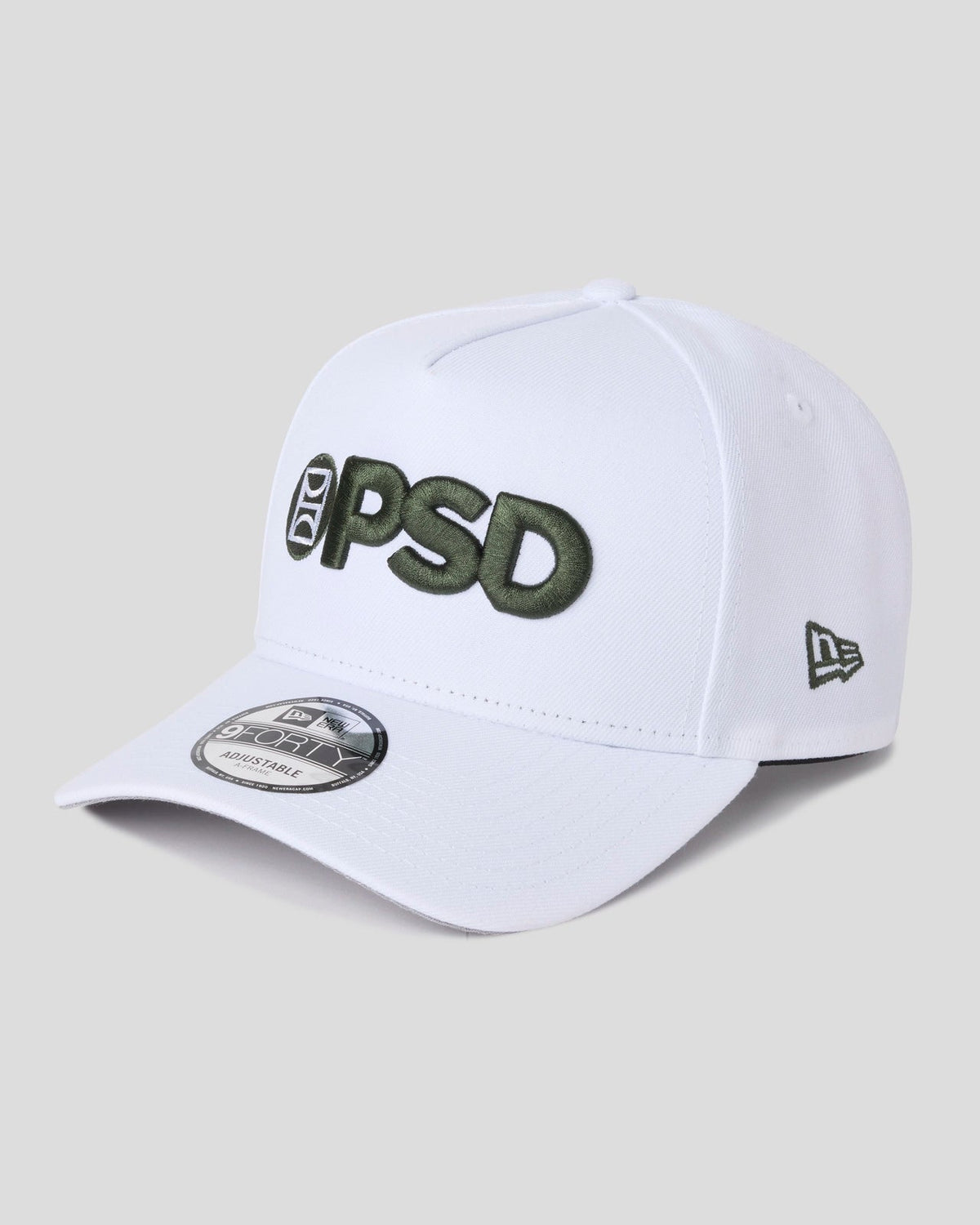 New Era x PSD Logo Hat White/Green - ACCESSORIES