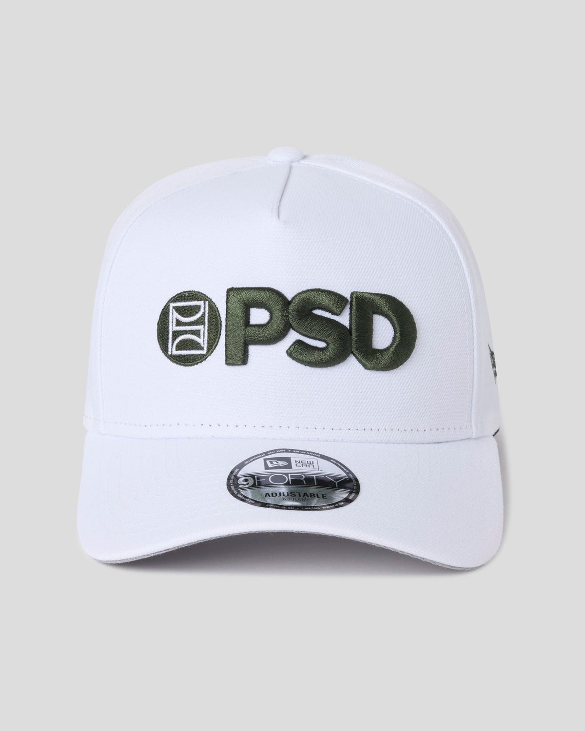 New Era x PSD Logo Hat White/Green - ACCESSORIES