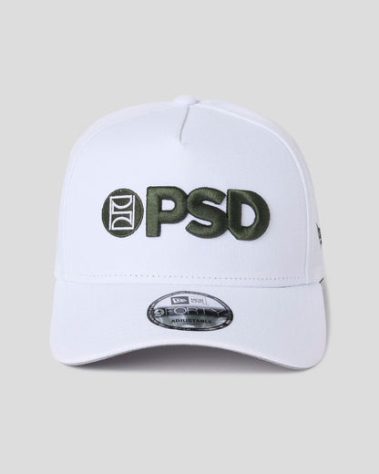 New Era x PSD Logo Hat White/Green - ACCESSORIES