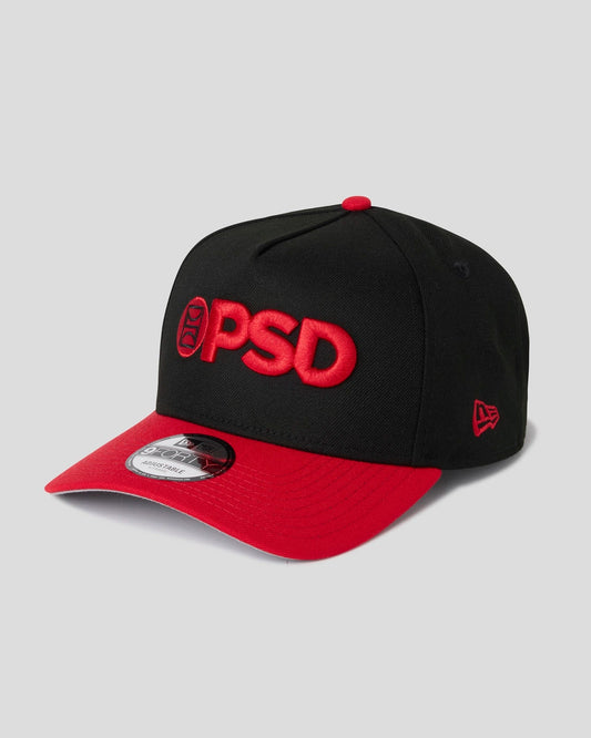 New Era x PSD Logo Hat Black/Red - ACCESSORIES