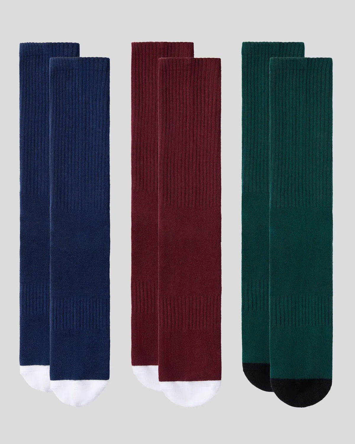3 Pack - Logo Crew - Dark Tones - Crew Sock