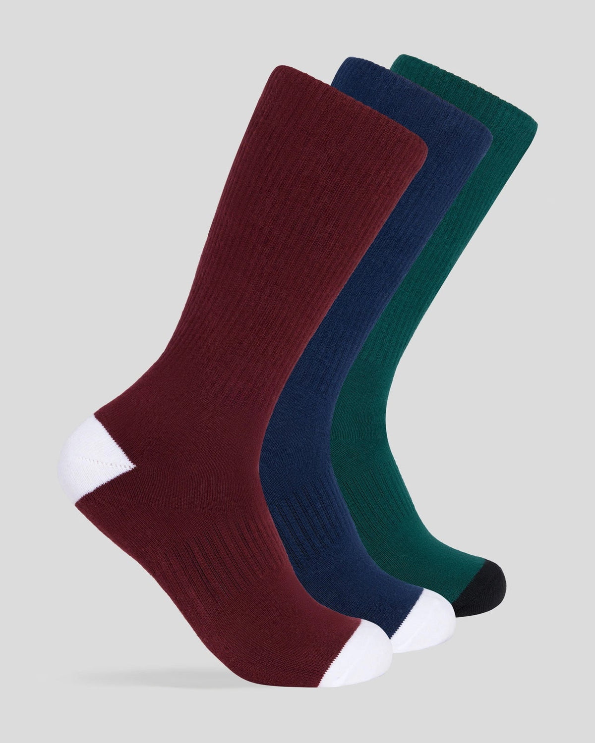 3 Pack - Logo Crew - Dark Tones - Crew Sock
