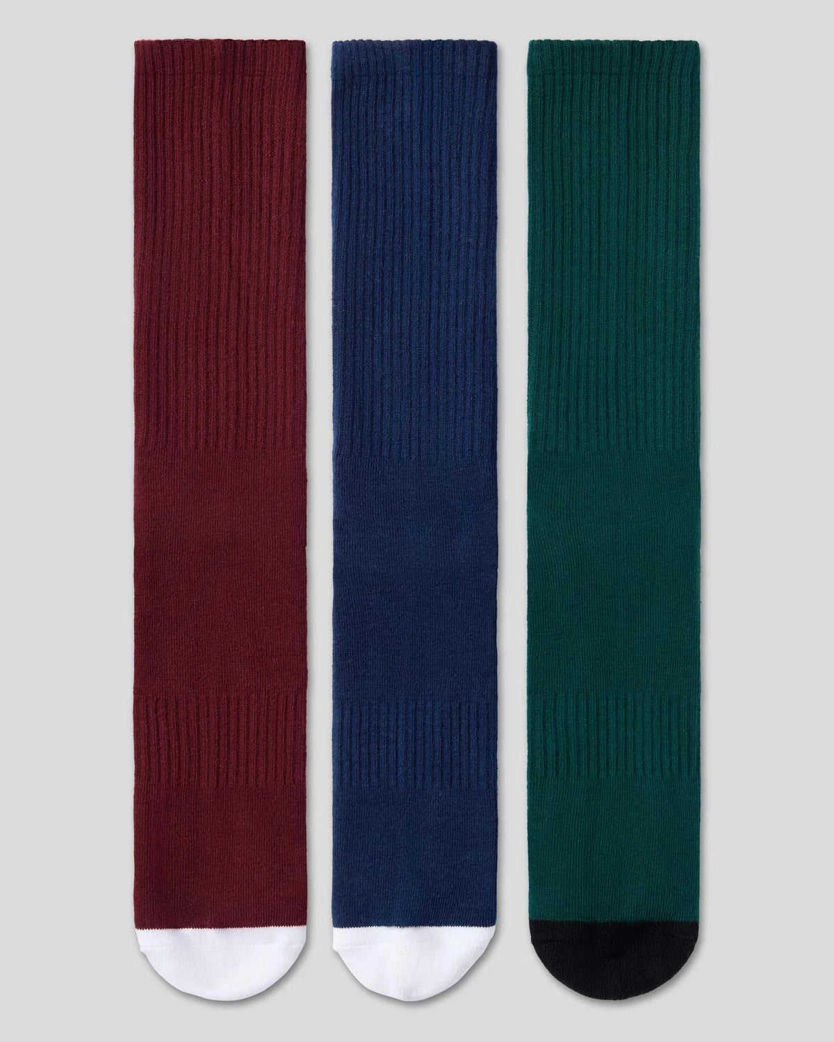 3 Pack - Logo Crew - Dark Tones - Crew Sock