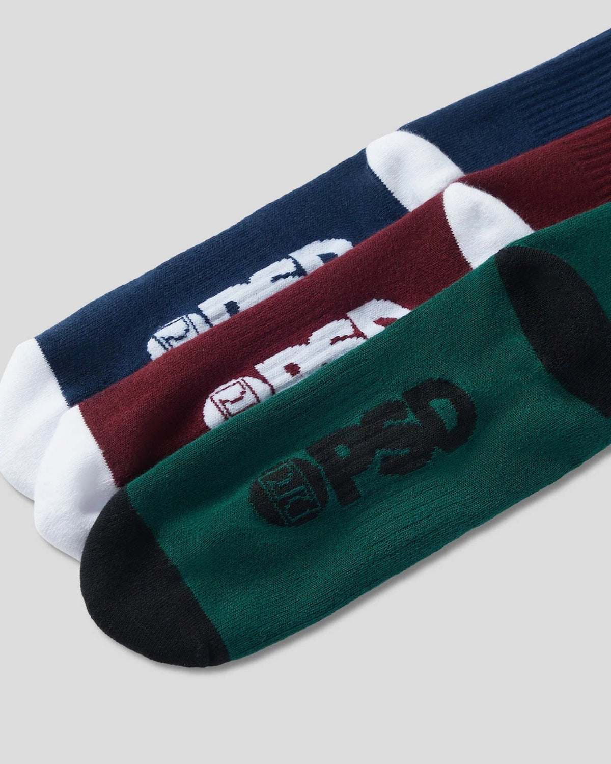 3 Pack - Logo Crew - Dark Tones - Crew Sock