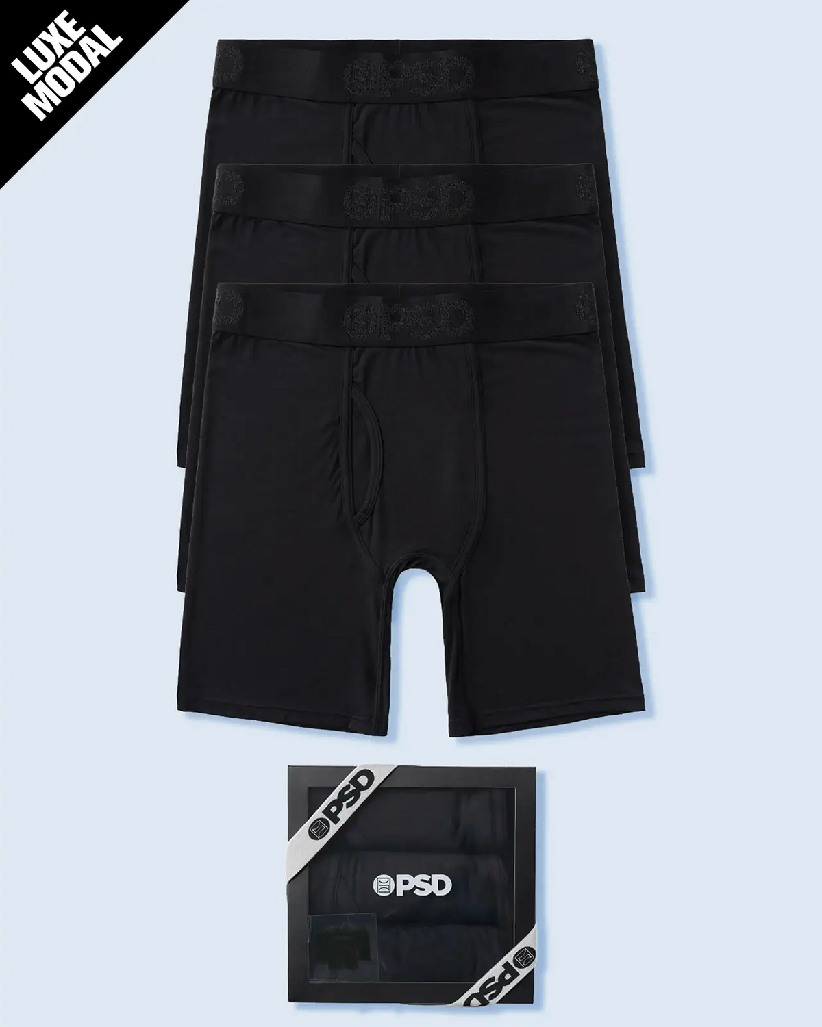Luxe Modal 3 Pack - Black - Standard Length - Luxe Modal