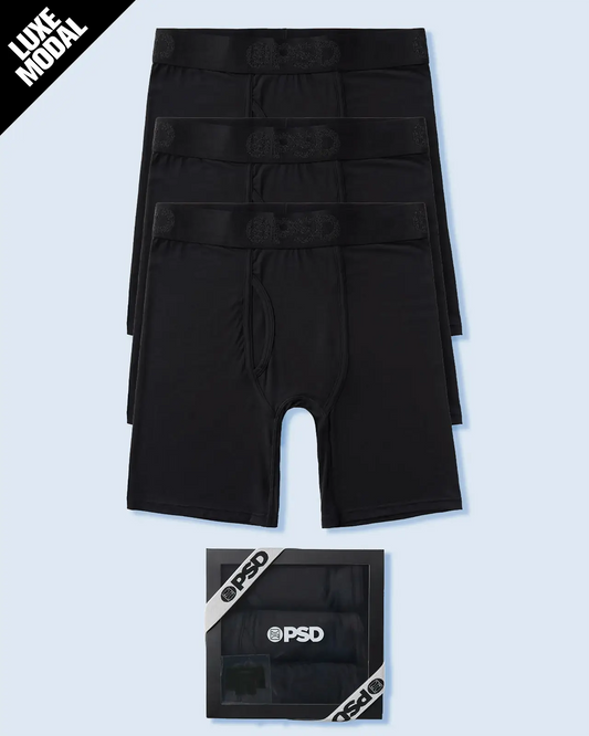Luxe Modal 3 Pack - Black - Standard Length - Luxe Modal