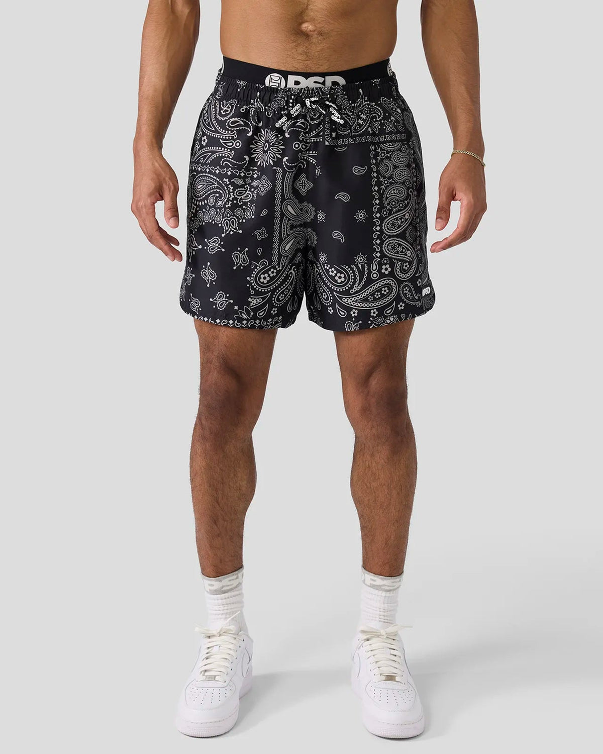 Khaki Paisley Essential Short - Essential Short