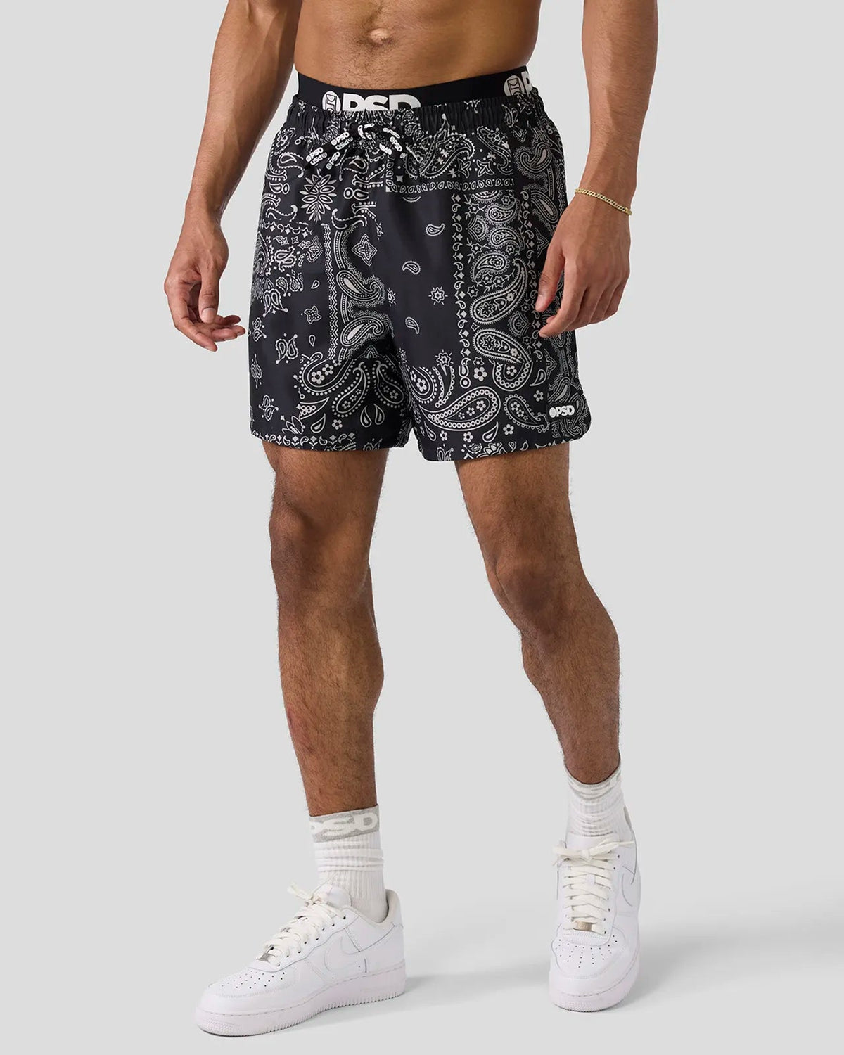 Khaki Paisley Essential Short - Essential Short