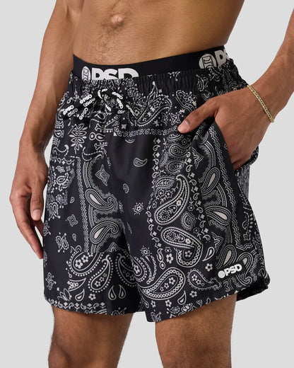 Khaki Paisley Essential Short - Essential Short