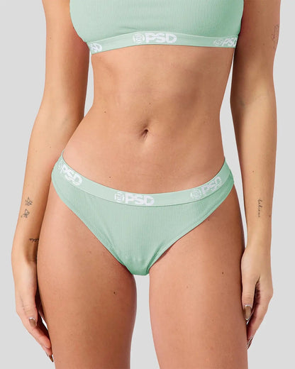 Ribbed - Mint - Thong - Ribbed