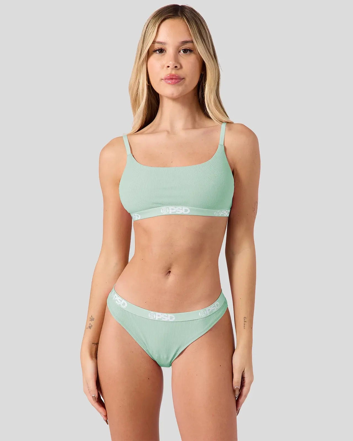 Ribbed - Mint - Thong - Ribbed