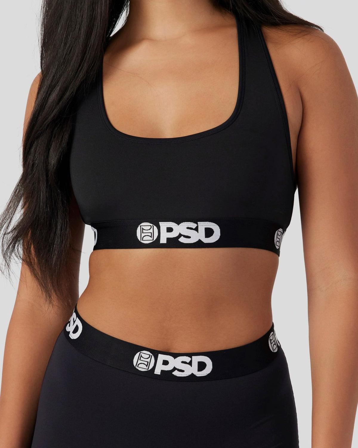 Solids - Black - Sports Bra
