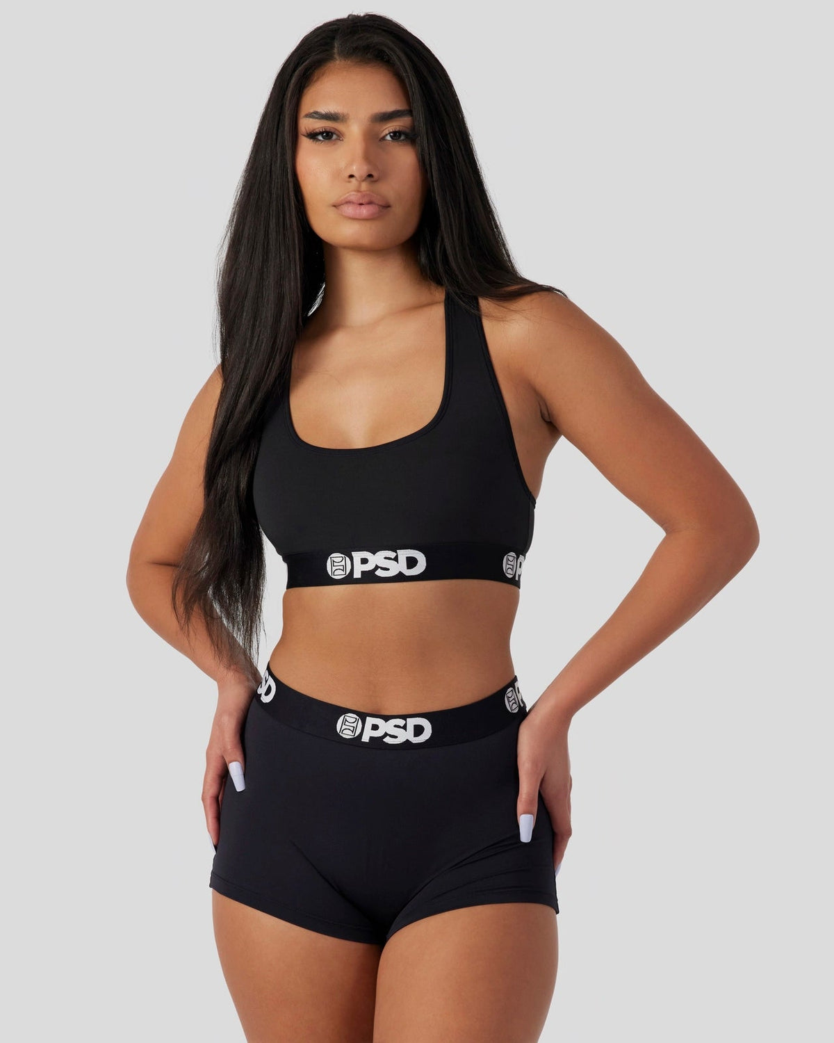 Solids - Black - Sports Bra