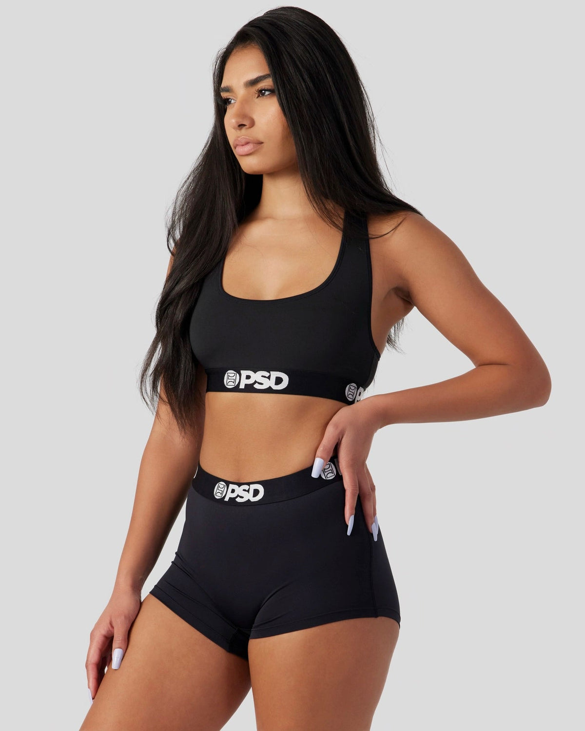 Solids - Black - Sports Bra