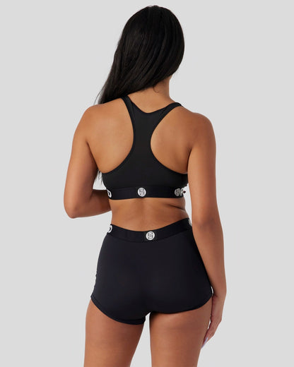 Solids - Black - Sports Bra
