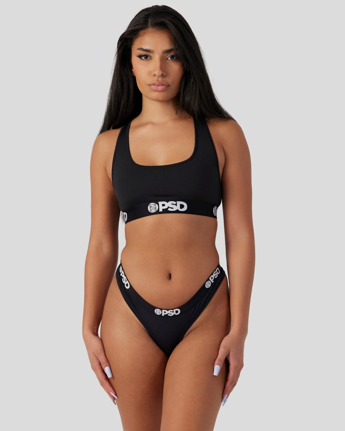 Solids - Black - Thong