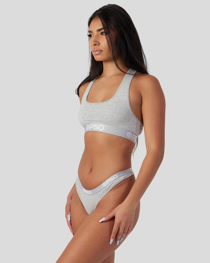 Modal Solids - Athletic Grey - Thong - Modal