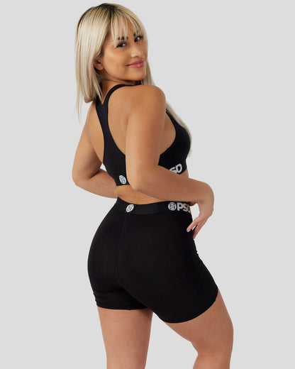 Modal Solids - Black - Womens Boxer Brief - Modal