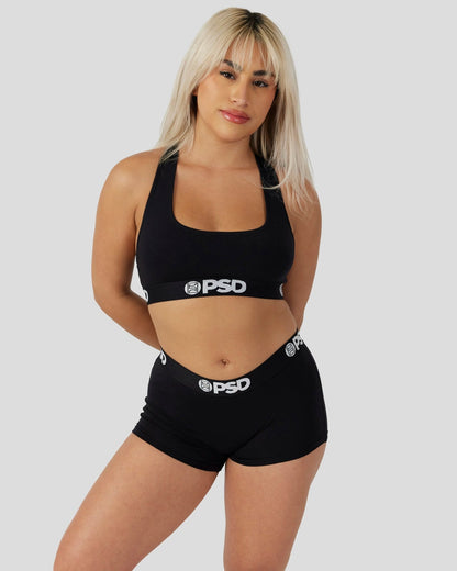 Modal Solids - Black - Sports Bra - Modal
