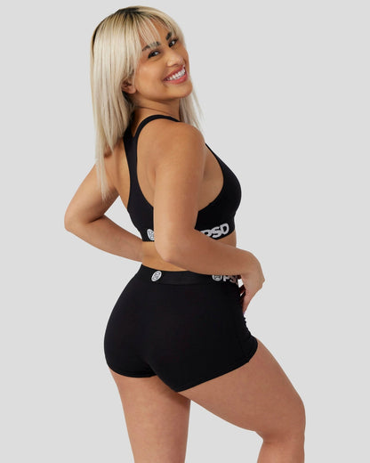 Modal Solids - Black - Sports Bra - Modal