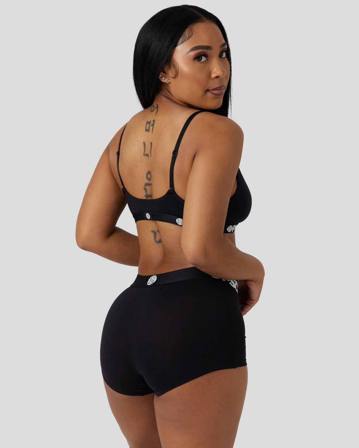 Modal Solids - Black - V-Neck Bralette - Modal