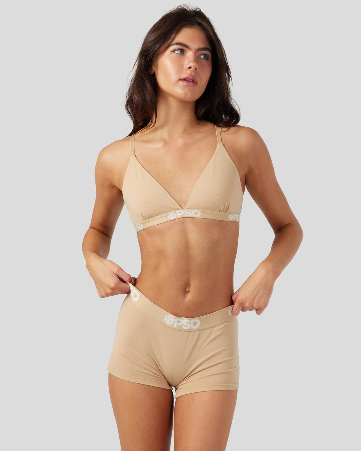 Modal Solids - Sand - Triangle Bralette - Modal