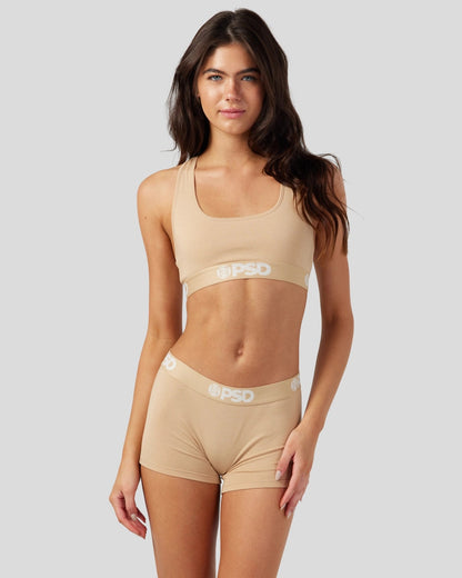 Modal Solids - Sand - Sports Bra - Modal