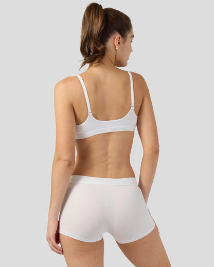 Modal Solids - White - Scoop Bralette - Modal
