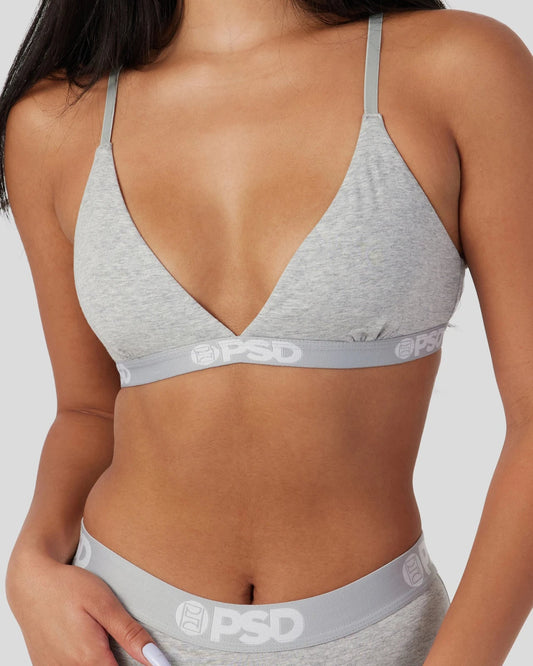 Modal Solids - Athletic Grey - Triangle Bralette - Modal