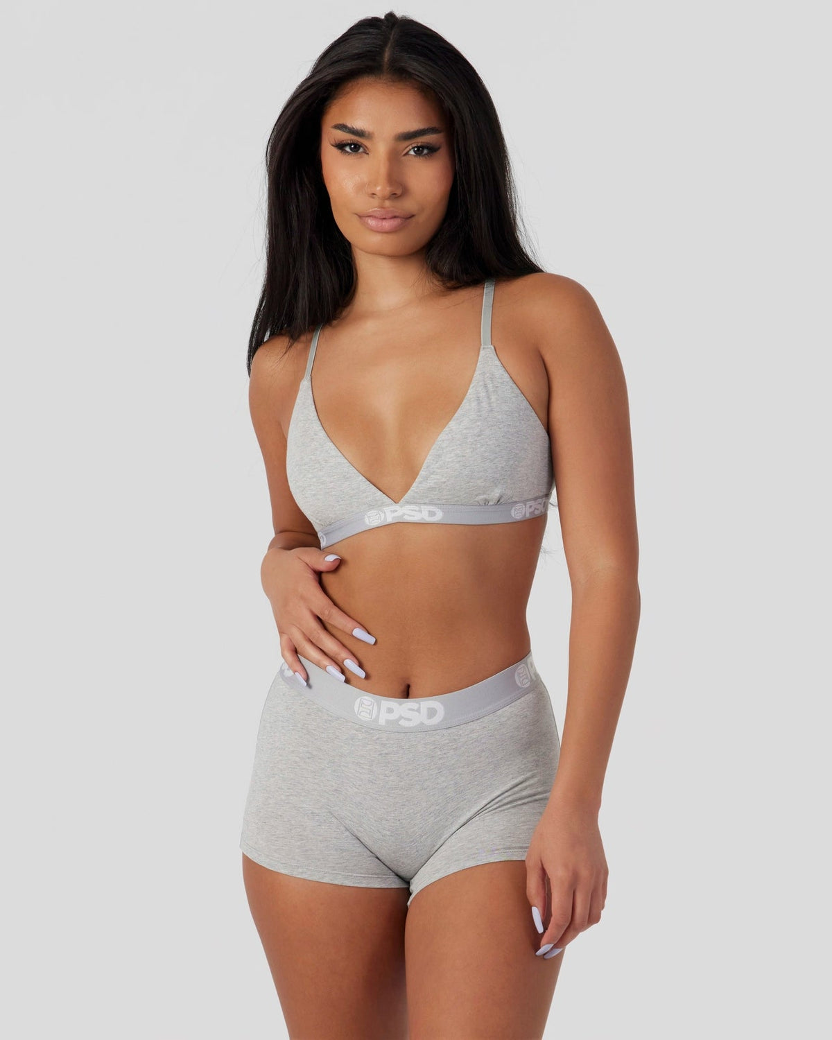 Modal Solids - Athletic Grey - Triangle Bralette - Modal