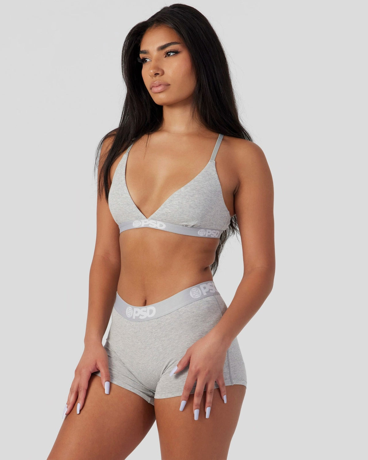 Modal Solids - Athletic Grey - Triangle Bralette - Modal