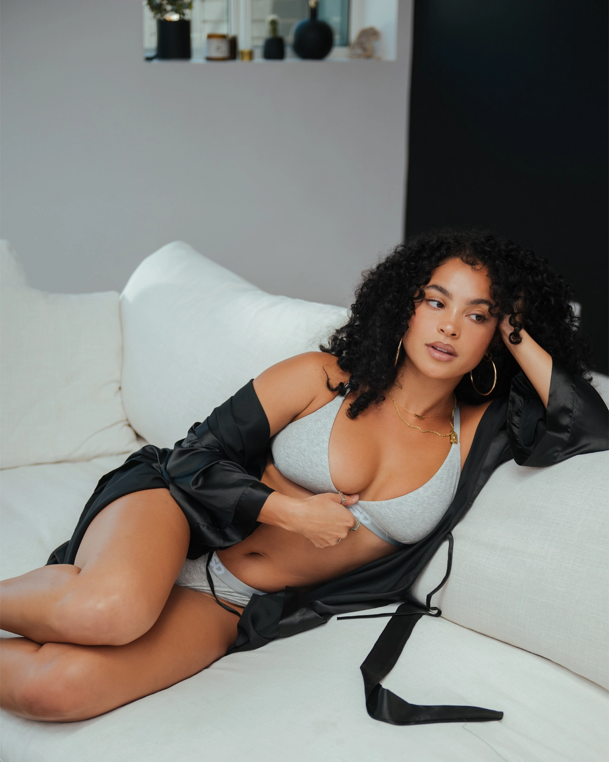 Modal Solids - Athletic Grey - Triangle Bralette - Modal