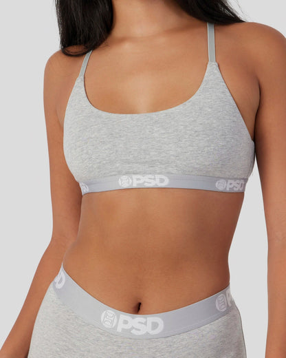 Modal Solids - Athletic Grey - Scoop Bralette - Modal