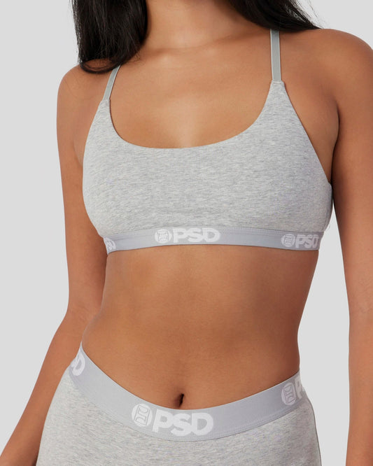 Modal Solids - Athletic Grey - Scoop Bralette - Modal