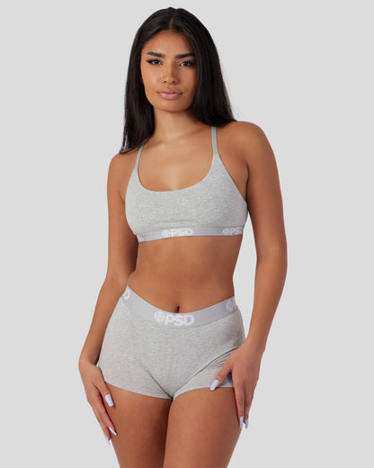 Modal Solids - Athletic Grey - Scoop Bralette - Modal