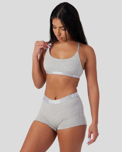 Modal Solids - Athletic Grey - Scoop Bralette - Modal