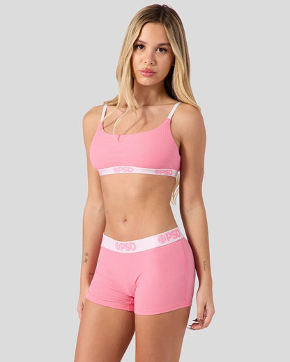 Ribbed - Baby Pink - Scoop Bralette - Ribbed