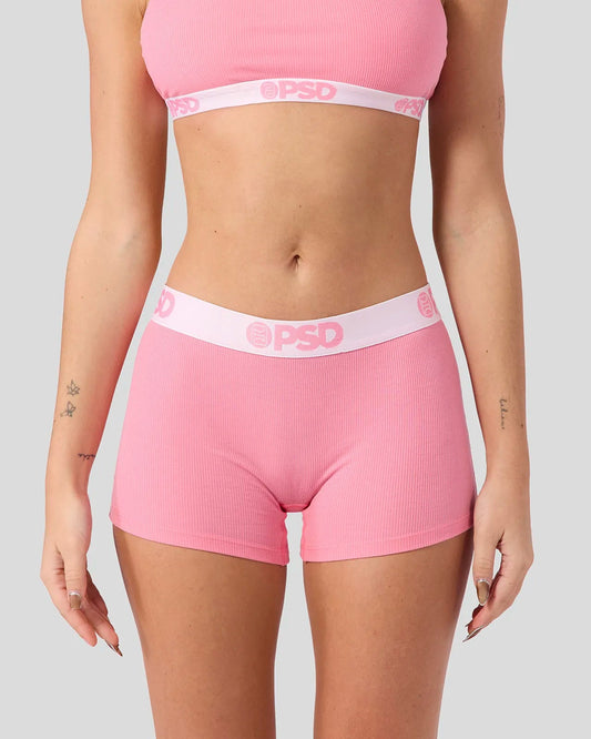 Ribbed - Baby Pink - Boy Short - Ribbed
