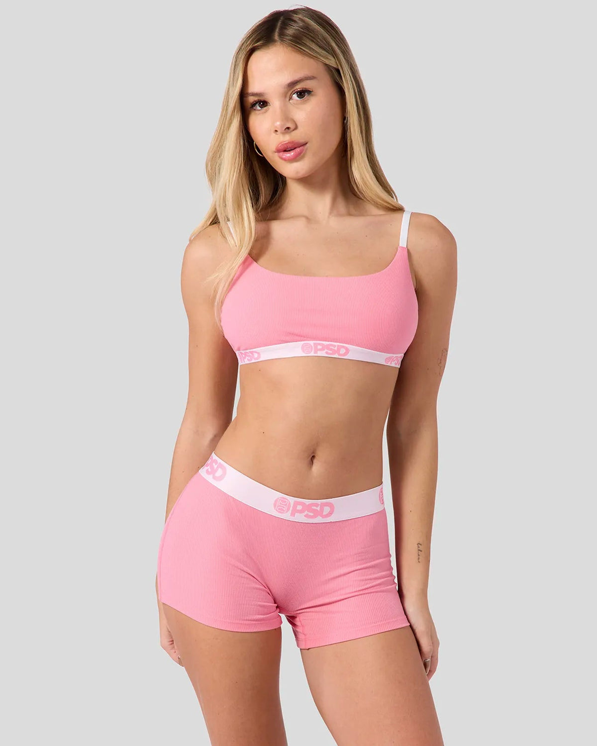Ribbed - Baby Pink - Boy Short - Ribbed