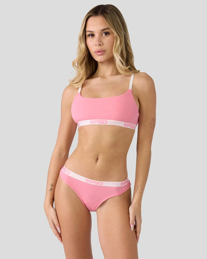 Ribbed - Baby Pink - Thong - Ribbed