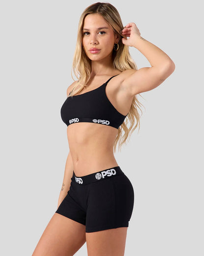 Ribbed - Black - Boy Short - Ribbed